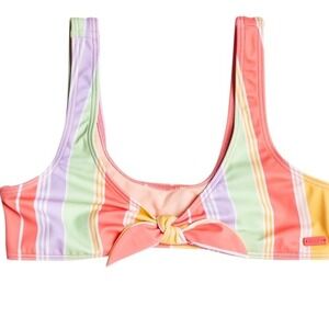Roxy Girl Ocean Treasure Bralette Swimsuit Top Size 14 Tie Summer Swimwear Bikin